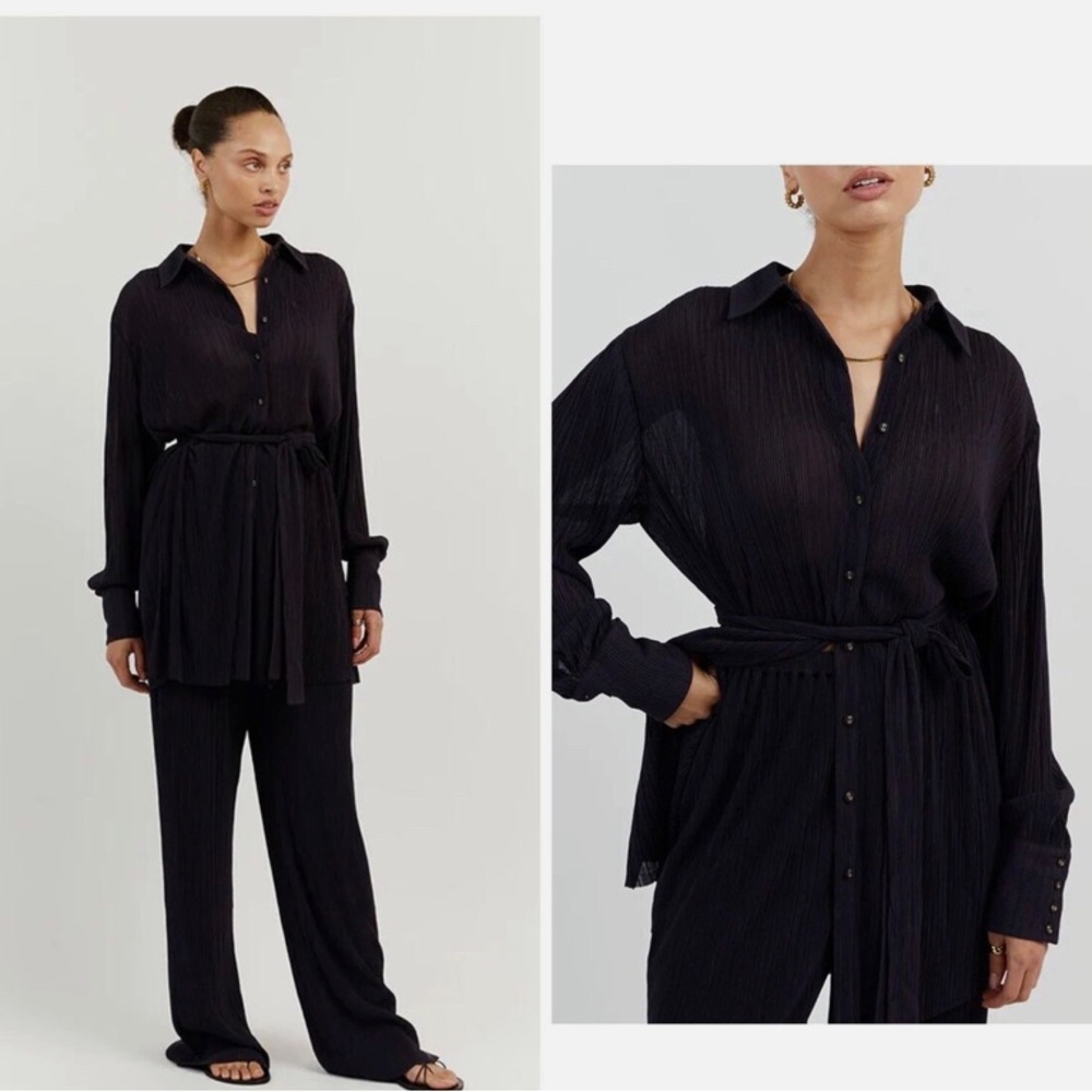DISSH Piece Plisse Pant NWT Navy